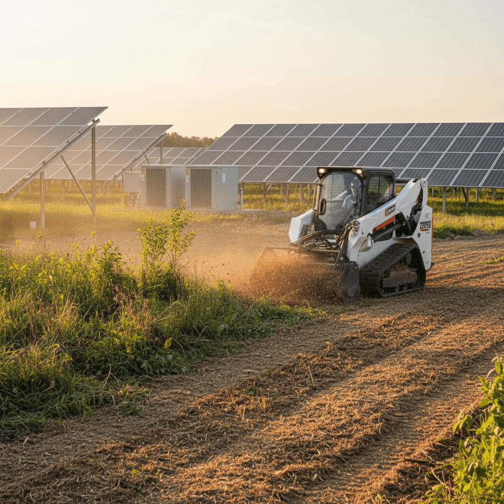 Solar farm clearing